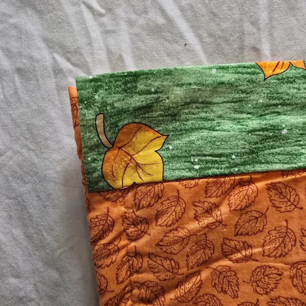 Handmade Halloween Welcome Banner Quilt Cat Pumpkin Crow House Fall Autumn Decor